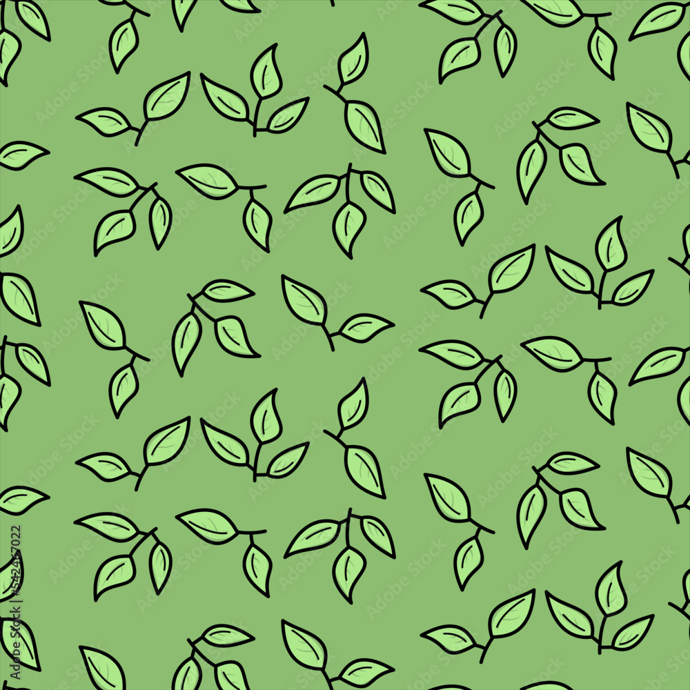 Vector seamless green pattern with leaves. Summer, spring,nature, paper, office supplies, web design. Vector seamless green pattern with leaves. Summer, spring,nature, paper, office supplies, web design.