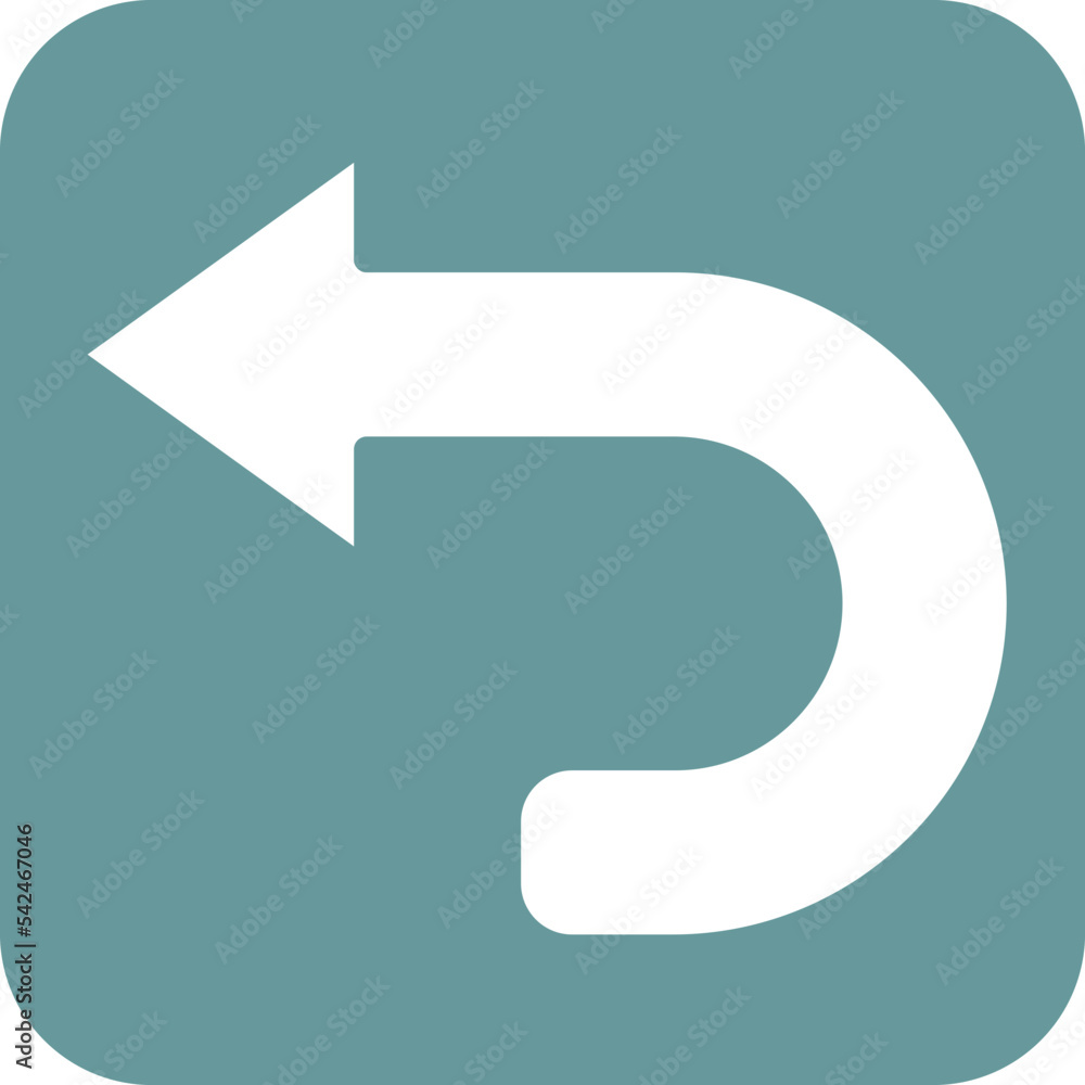 Curved Left Icon Style Curved Left Icon Style