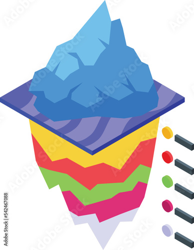 Big iceberg icon isometric vector. Glacier sea. North arctic