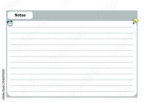 Organizador y notas semanal