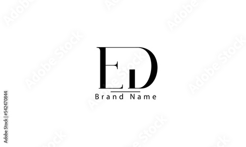 ED DE E D abstract vector logo monogram template