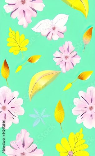 seamless background with flowers,seamless floral background,seamless pattern with yellow flowers © AP Creator