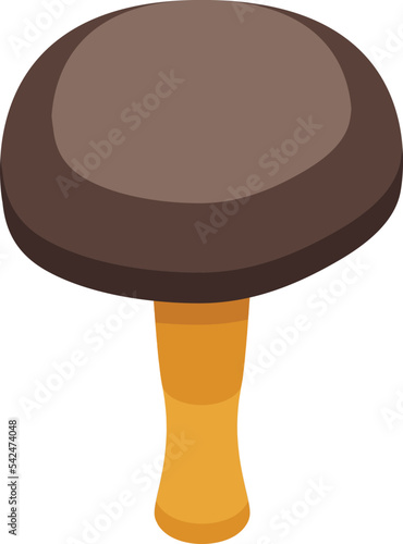 Chinese fungi icon isometric vector. Mushroom food. Shitake fungus