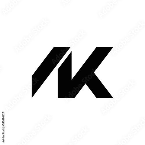  Abstract NK initials monogram logo design, icon for business, template, simple, elegant
