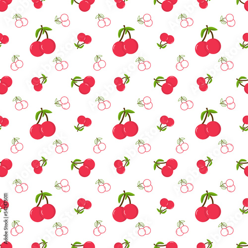 seamless pattern with cherries and digital paper
