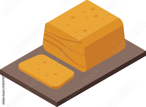 Goose pate icon isometric vector. Duck food. Foie gras