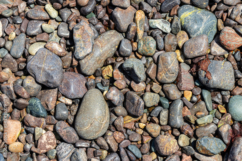 Stones polished by the wave action of the sea on Jasper Beach, near Bucks Harbor, Maine
Stones polished by the wave action of the sea on Jasper Beach, near Bucks Harbor, Maine