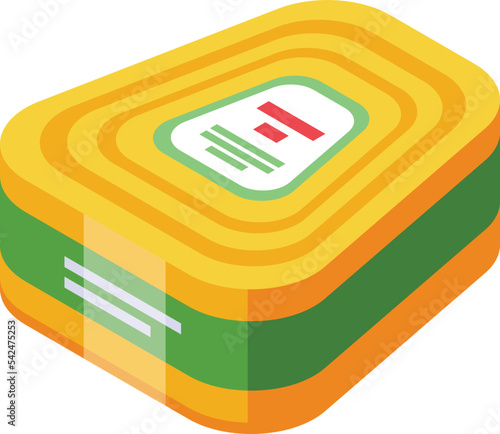Tin can goose icon isometric vector. Duck food. Pate foie