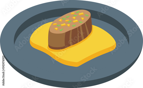 Duck food icon isometric vector. Goose cuisine. Pate foie