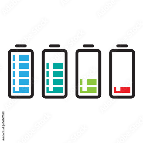 Battery charge level indicator vector illustration