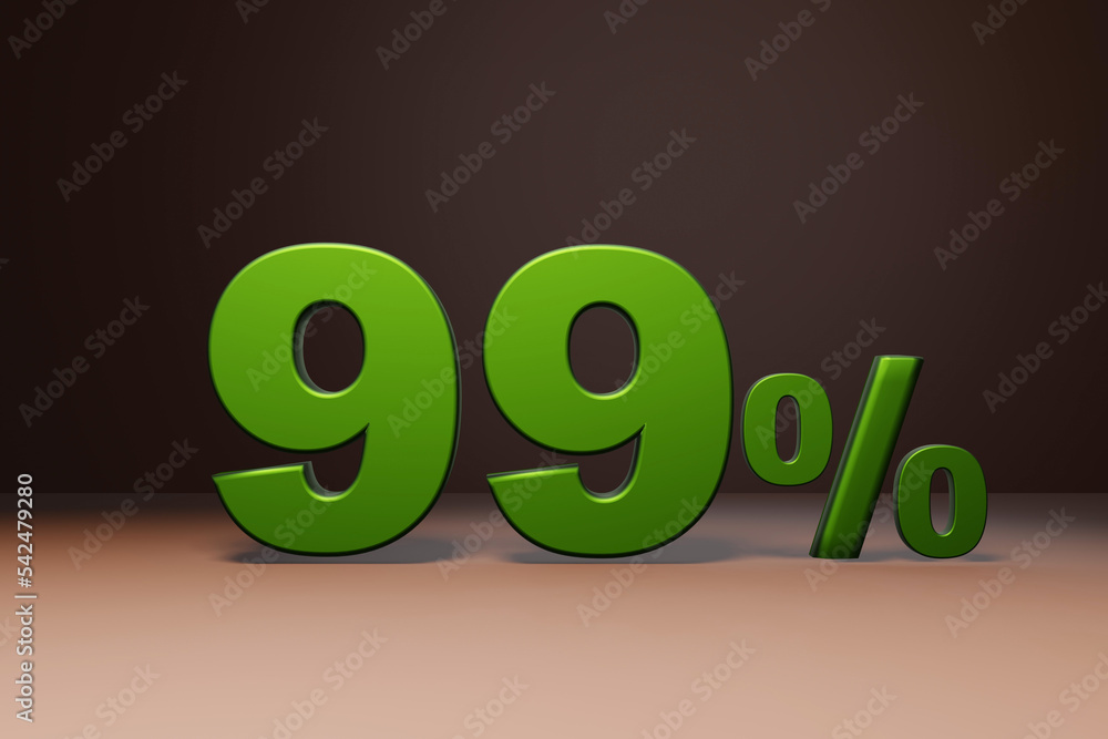 purchase promo marketing 99 percent off discount, favorable loan offer green text number 3d render purchase promo marketing 99 percent off discount, favorable loan offer green text number 3d render