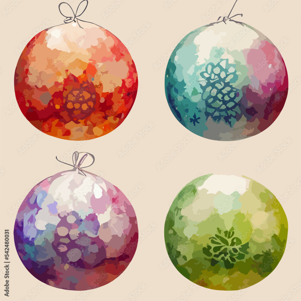 Seamless pattern christmas balls, watercolor balls endless pattern. New-year holidays Seamless pattern christmas balls, watercolor balls endless pattern. New-year holidays
