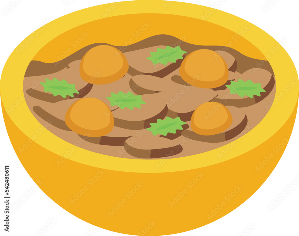 Bean food icon isometric vector. Meal meat. Tomato food Bean food icon isometric vector. Meal meat. Tomato food