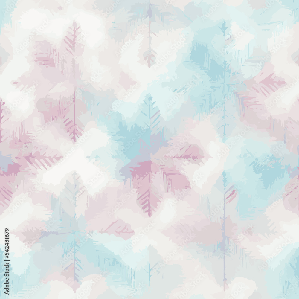Seamless christmass decoration snowflakes, watercolor xmas endless pattern. Winter collection