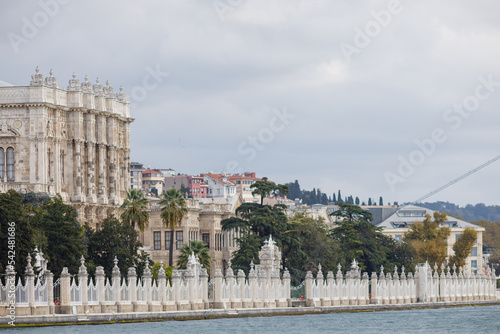 View of Istanbul and Dolmabahche palace from Bosphorus photo