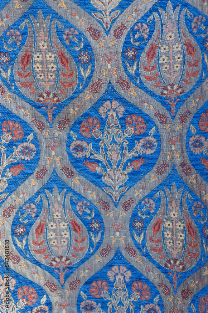 Detail of ornament Colorful turkish shawls