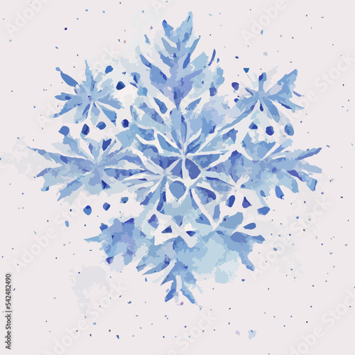 Seamless christmass decoration snowflakes, aquarelle endless pattern. Winter holidays