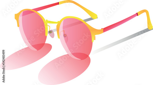 The pink gold-rimmed glasses for a flawless style