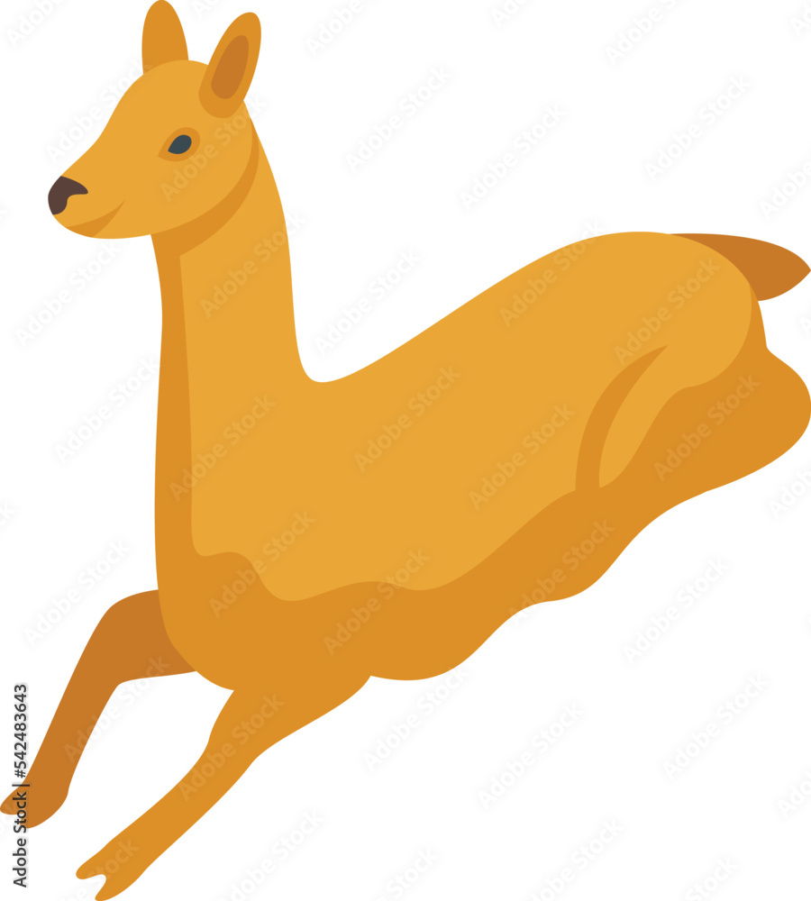 Fototapeta premium Tired lama icon isometric vector. Cute animal. Baby cool