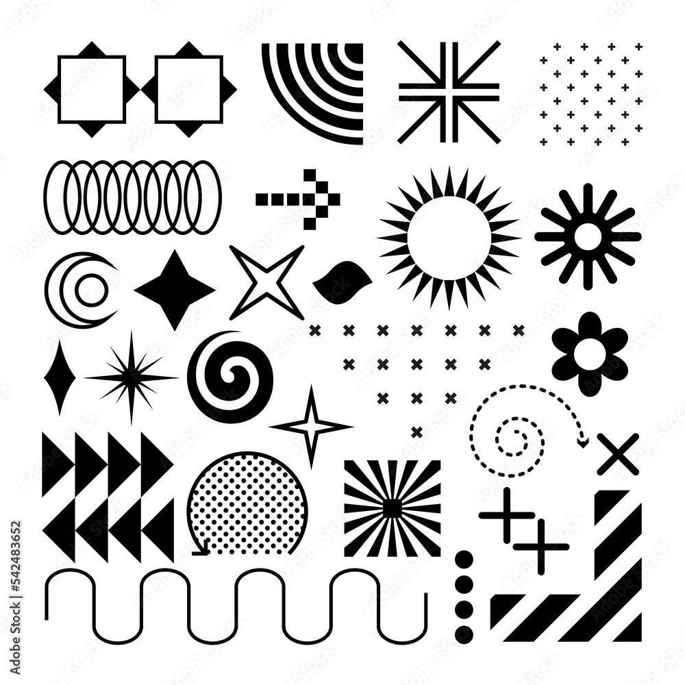 A set of abstract geometric shapes A set of abstract geometric shapes