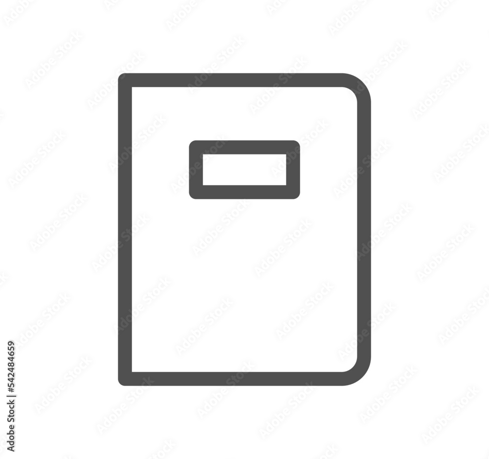 Book and learning icon outline and linear vector. Book and learning icon outline and linear vector.