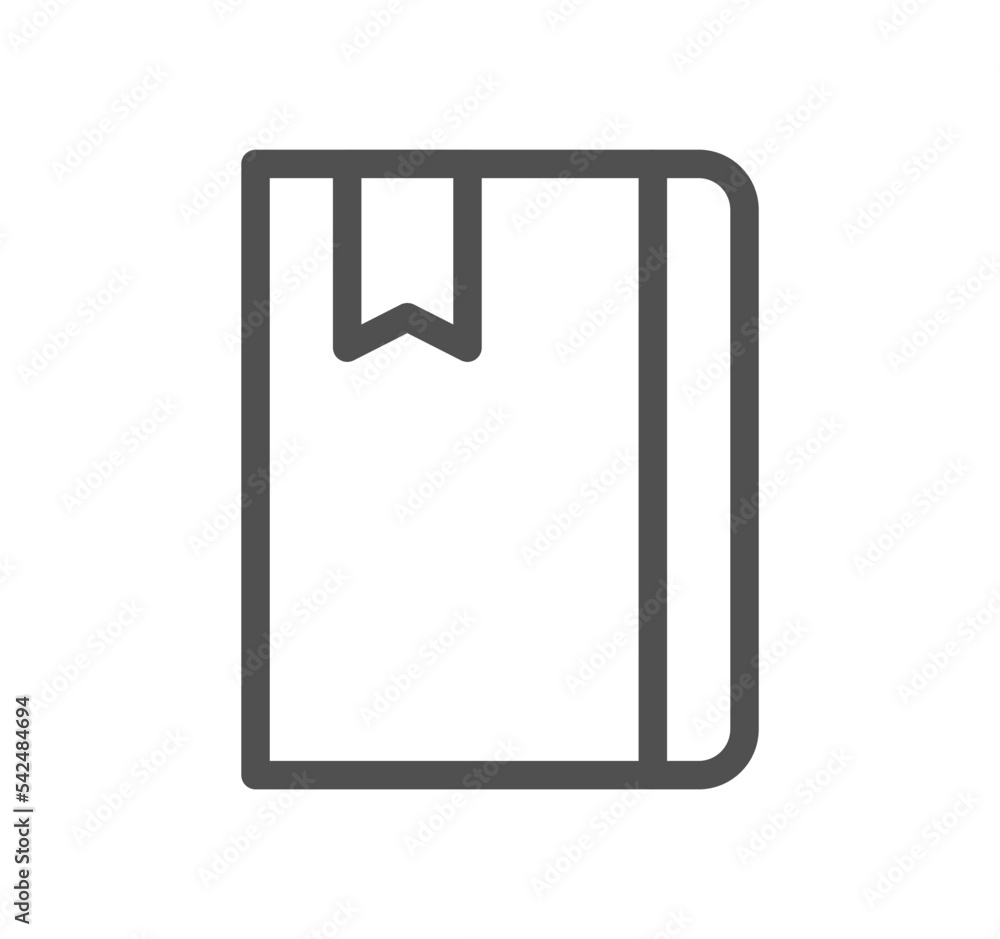 Book and learning icon outline and linear vector. Book and learning icon outline and linear vector.