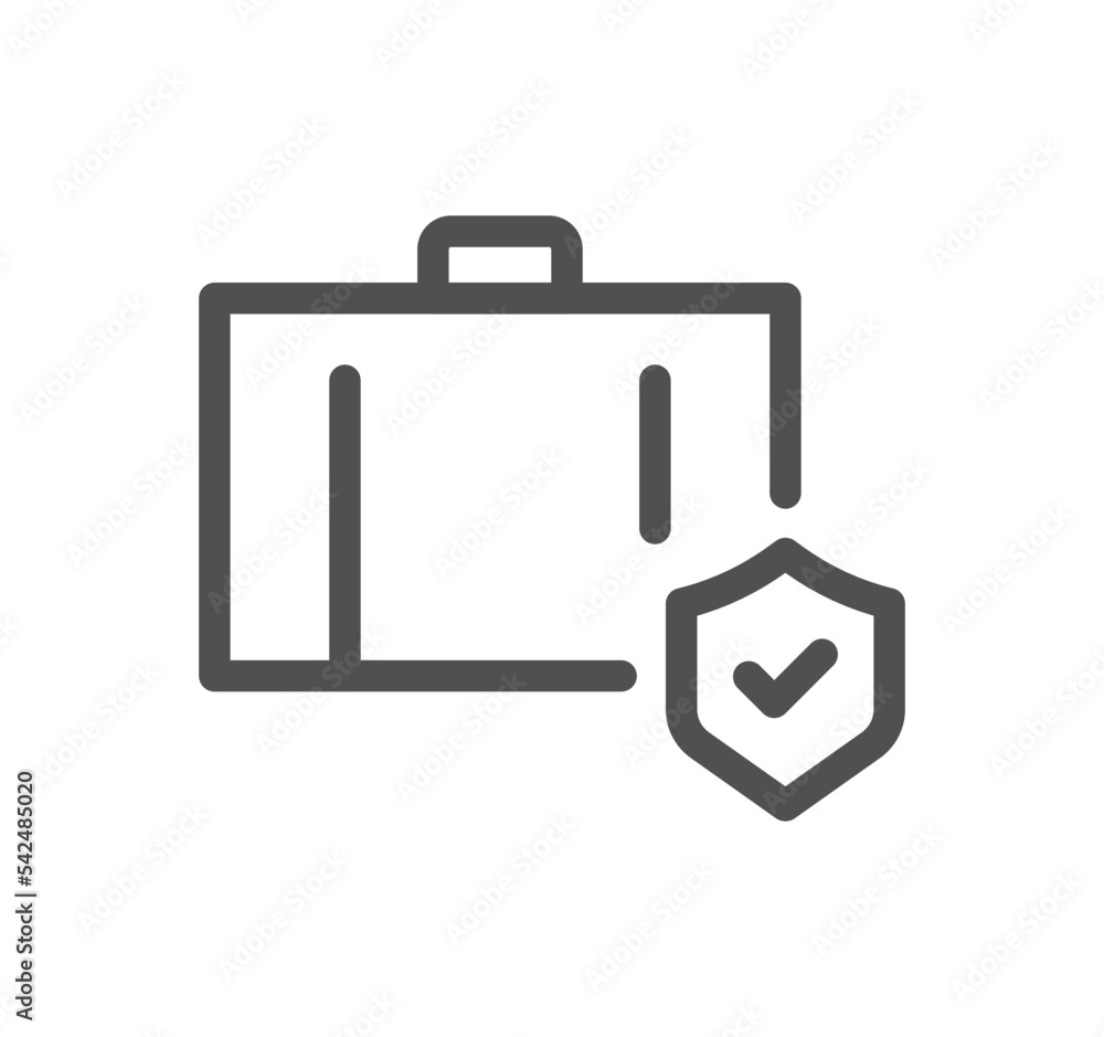 Baggage and travel icon outline and linear vector. Baggage and travel icon outline and linear vector.