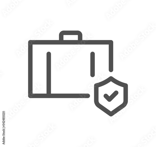 Free Download Baggage and travel icon outline and linear vector. - GFXLoad