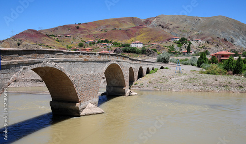 Located in Kalecik city of Turkey, this historical bridge was built during the Seljuk period. photo