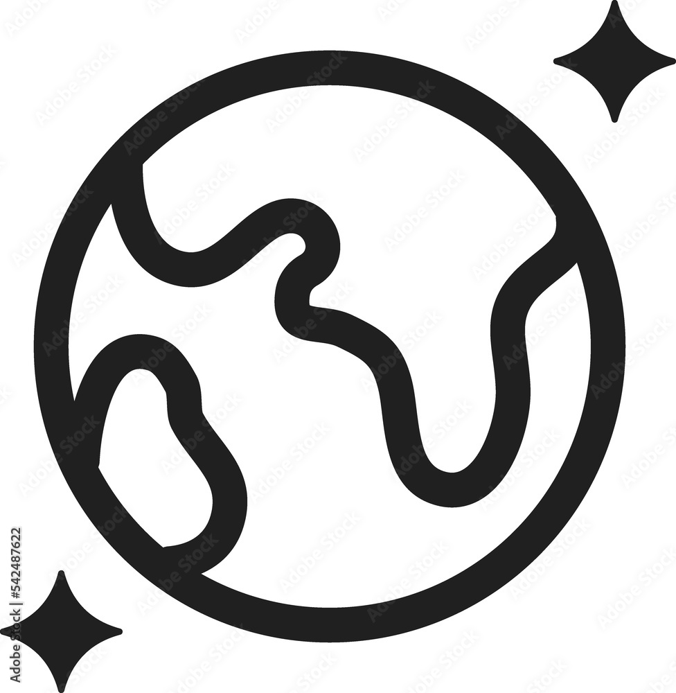 Earth, Planet line icon Earth, Planet line icon
