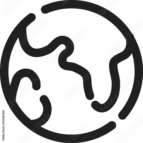 Earth, Planet line icon
