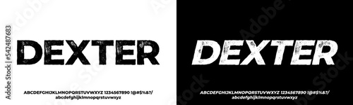 Modern Vintage Grunge Font. Distress Bold Font. Typography urban style alphabet fonts for fashion, sport, movie, logo design, vector illustration