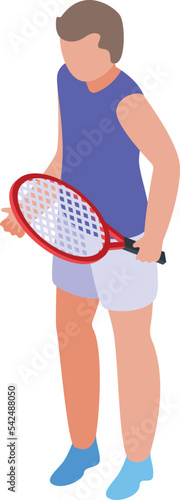 Doping tennis player icon isometric vector. Sport athlete. Fitness health