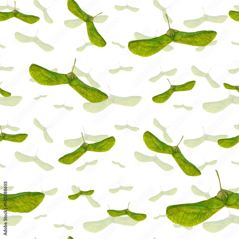 Helicopter leaf a seamless ornate pattern large