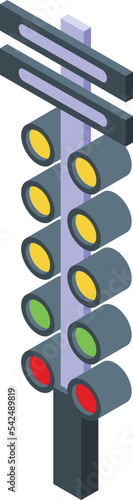 Racetrack lights icon isometric vector. Car track. Auto finish