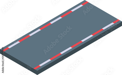 Auto road icon isometric vector. Car track. Speed formula