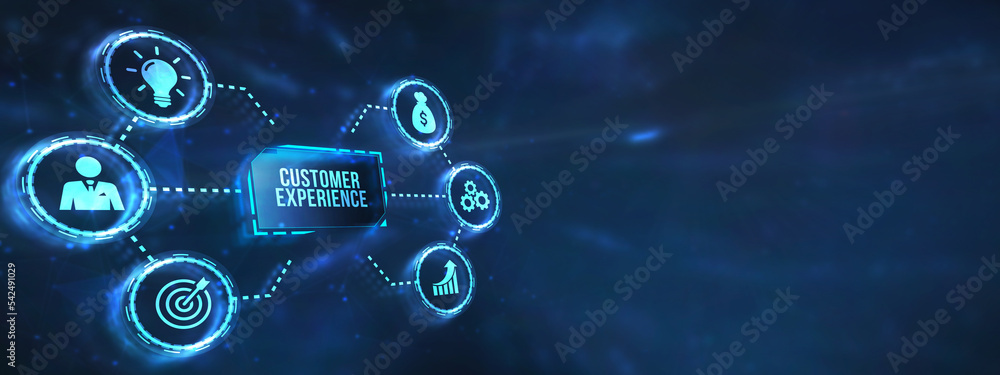 Internet, business, Technology and network concept. Technology future. Customer Experience. 3d illustration. Internet, business, Technology and network concept. Technology future. Customer Experience. 3d illustration.