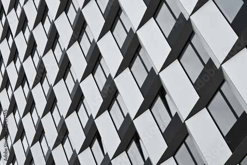 Geometric window facade abstract