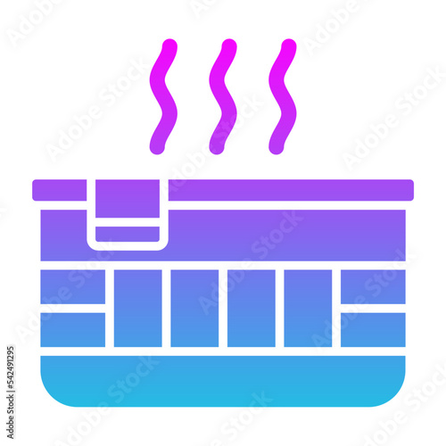 Jacuzzi Glyph Gradient Icon