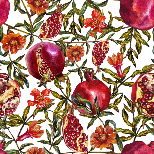 Fotografie Seamless pattern with pomegranate