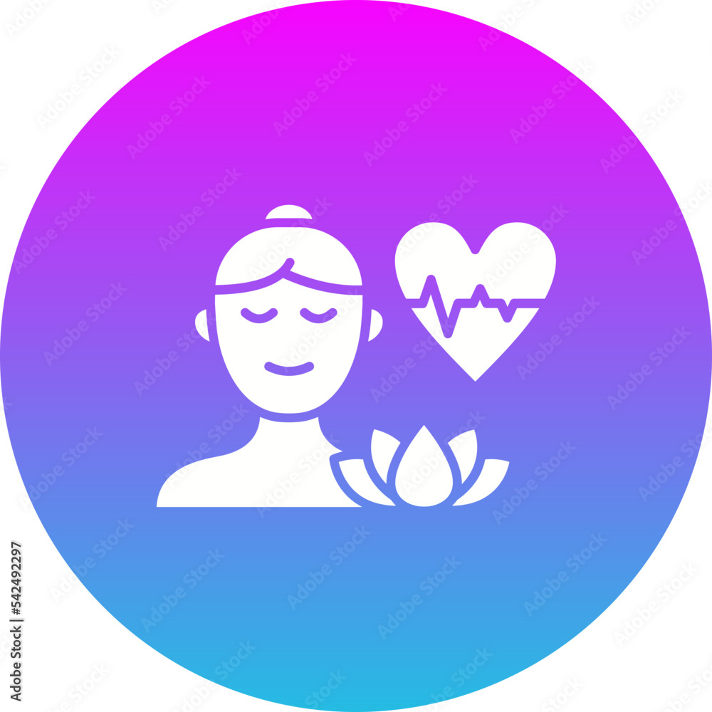 Health Gradient Circle Glyph Inverted Icon Health Gradient Circle Glyph Inverted Icon