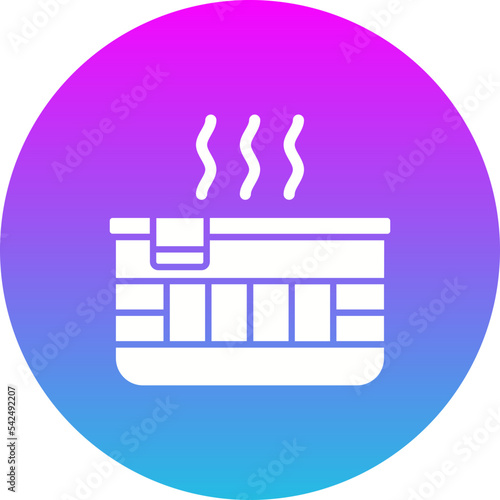 Jacuzzi Gradient Circle Glyph Inverted Icon