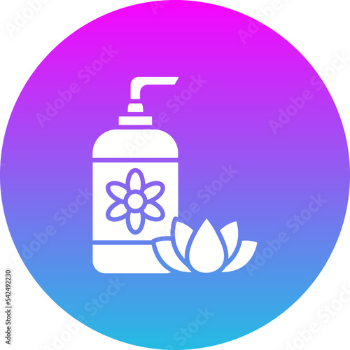 Lotion Gradient Circle Glyph Inverted Icon