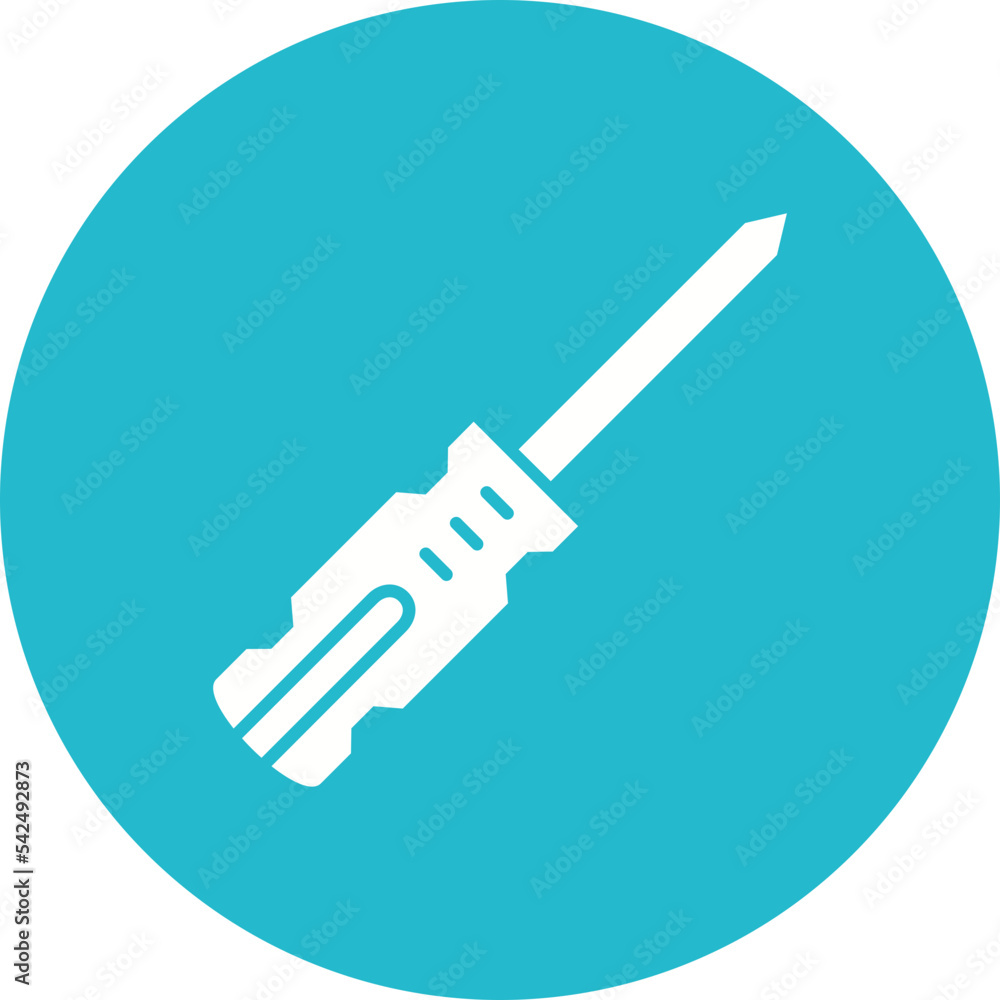 Screwdriver Multicolor Circle Glyph Inverted Icon Screwdriver Multicolor Circle Glyph Inverted Icon