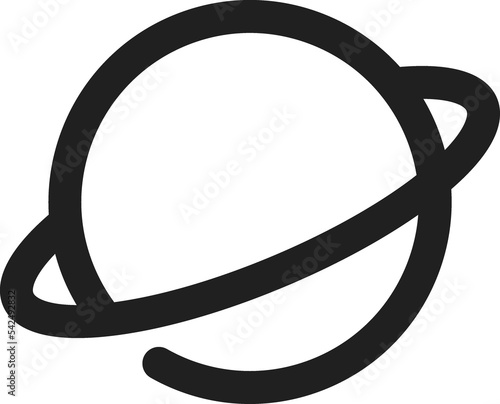 Planet  space linear symbol