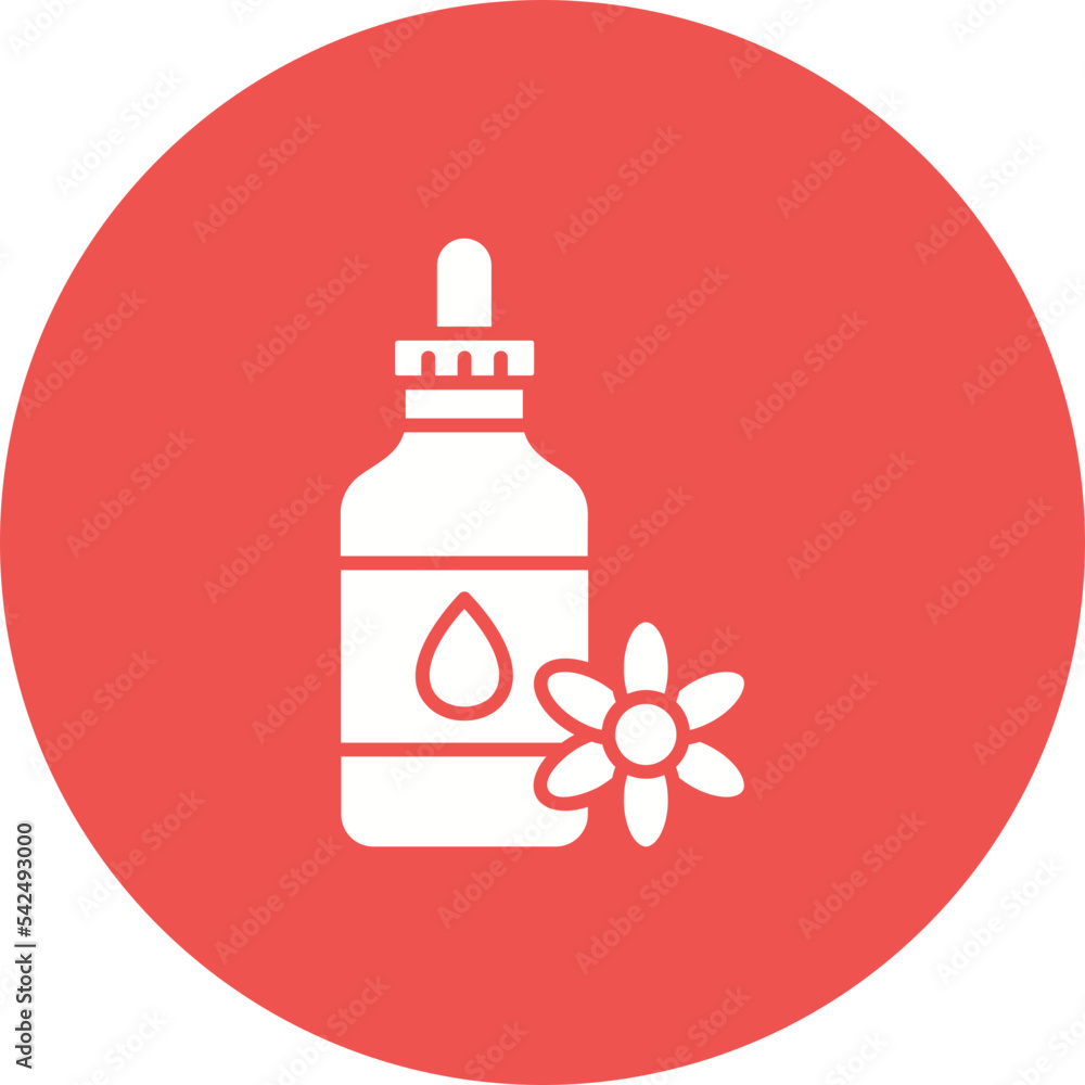 Essential Oil Multicolor Circle Glyph Inverted Icon Essential Oil Multicolor Circle Glyph Inverted Icon