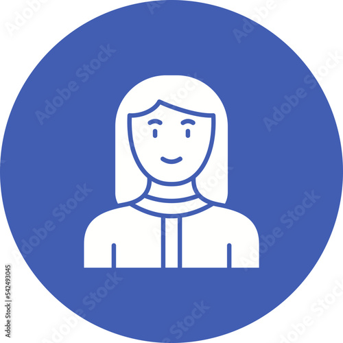 Massage Therapist Multicolor Circle Glyph Inverted Icon