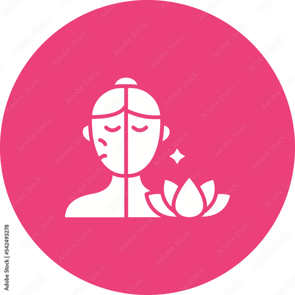 Wrinkles Multicolor Circle Glyph Inverted Icon