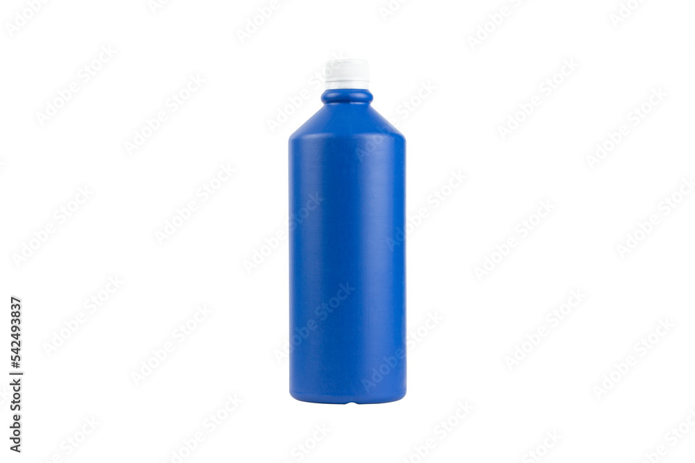 blue bottle with detergent , isolate blue bottle with detergent , isolate