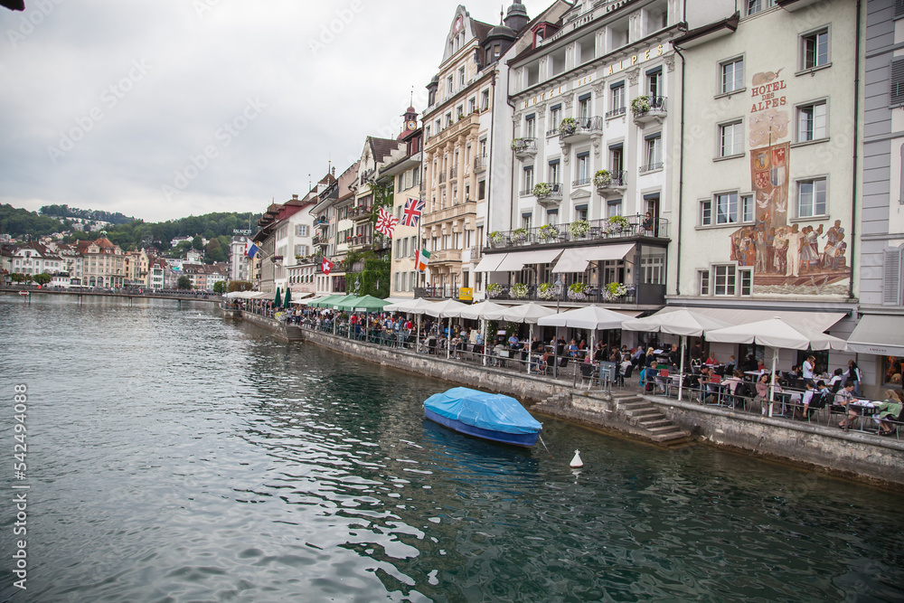 Image with Luzern, a main touristic city in Switzerland, known for baroque architecture.